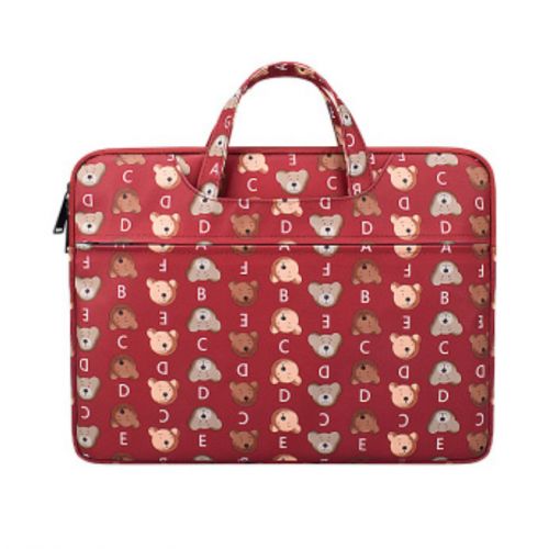 Túi Xách Cao Cấp Chống Sock Cho MacBook - Gấu Đỏ