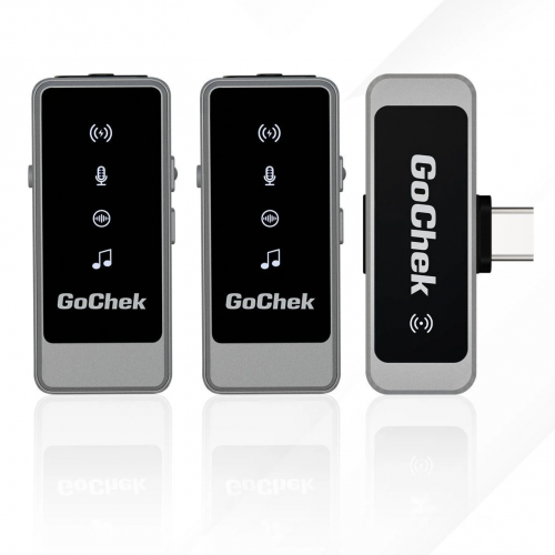 Micro thu âm không dây GoChek Ultra S24 - Bộ 02 mic không hộp sạc