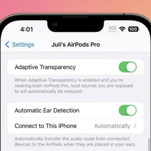 iOS 16.1 beta hiện đã hỗ trợ chế độ xuyên âm thích ứng cho AirPods Pro